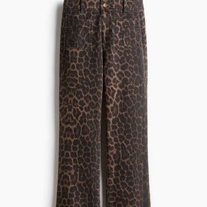 H&M Flare Leopard Print Jeans
